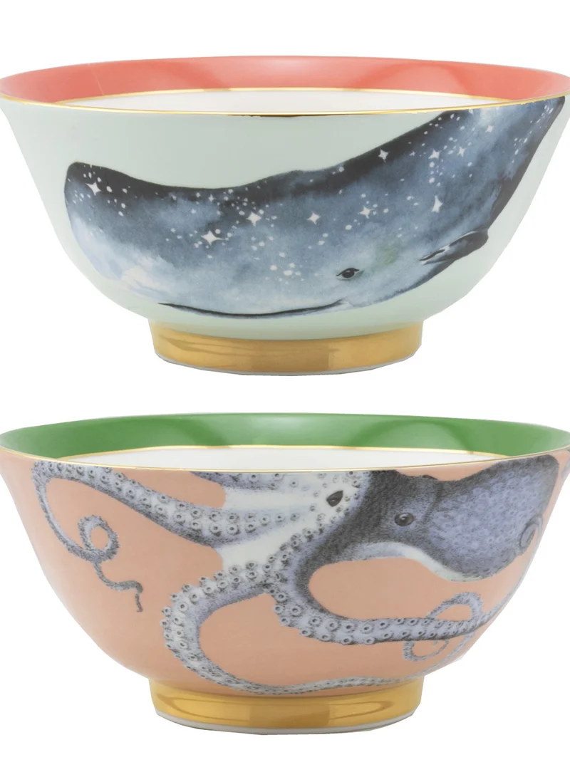 ايفون الين Set Of 2 Rice Bowl With Chopsticks