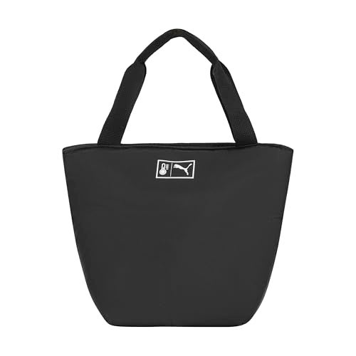 PUMA Unisex Kid's Adventure Lunch Tote, Black/White Glitter, Small - Image 4