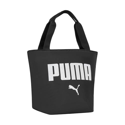 PUMA Unisex Kid's Adventure Lunch Tote, Black/White Glitter, Small - Image 3