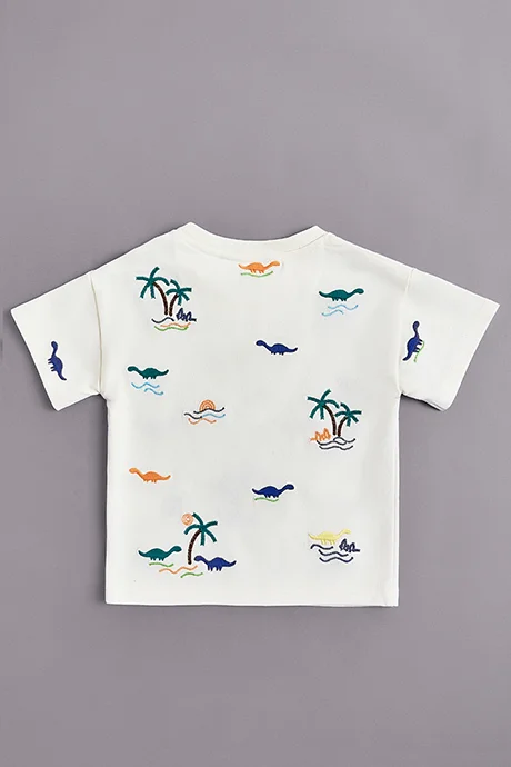 R&B Printed T-Shirt with Crew Neck and Short Sleeves