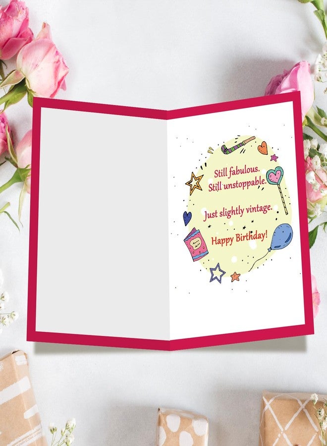 FANCYLUCKY Funny Birthday Card for Women Her, Aging Humor Birthday Gifts for Friend BFF Sister Coworker, Printed Message Inside with Envelope - Image 2
