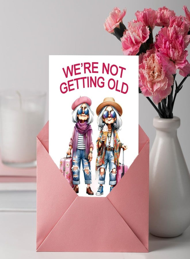 FANCYLUCKY Funny Birthday Card for Women Her, Aging Humor Birthday Gifts for Friend BFF Sister Coworker, Printed Message Inside with Envelope - Image 4