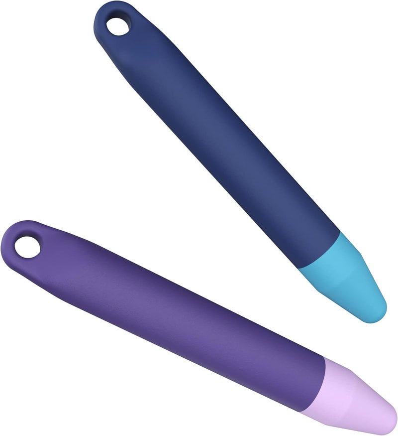 AWINNER Kid-Friendly Pens for Touch Screens - 2 Pack of Purple and Blue Stylus Pens Compatible with Kindle, iPad, iPhone - Image 1