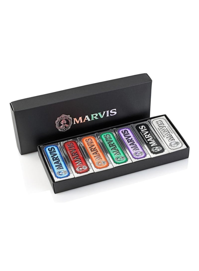 MARVIS Toothpaste Set 7 Flavours 7 x 25ml – Premium Toothpaste Variety Pack for Fresh Breath & Daily Oral Care - Image 1