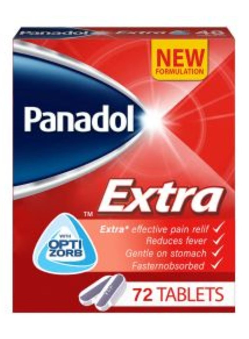 Panadol Extra Pain Relief Supplement - 72 Tablets