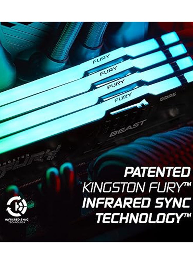 Kingston Fury Beast RGB (2x16GB) DDR5 Desktop Memory, 6000MT/s Memory Speed, CL36 CAS Latency, Intel XMP 3.0, 1.35 Voltage, 288-Pin, AMD Expo, Dual Channel DIMM Kit | KF560C36BBEAK2-32 32 GB - Image 3
