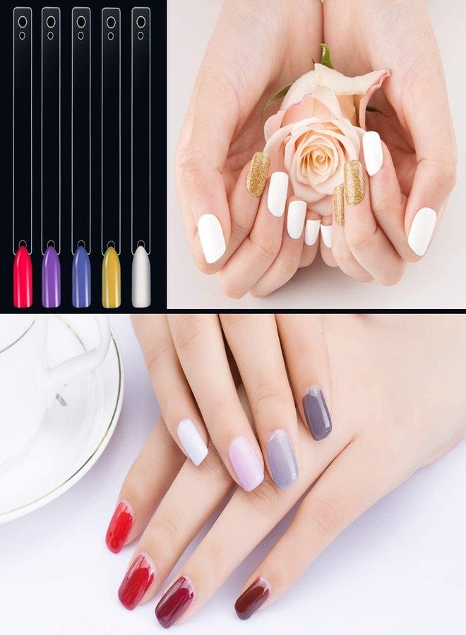 kreni Fan Shape Nail Art Polish Display Tips, False Nails Sample Sticks, Practice Color Display, for Home DIY Salon Practice Tools (Fan-shaped Natural, 50 - Pcs) - Image 5