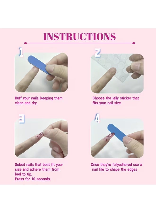 LANGMANNI 24Pcs Nude White French Tip Press On Nails, Long Stiletto Fake Nails with Gold Line, Detachable Reusable Wearable False Nails for Women - Image 3