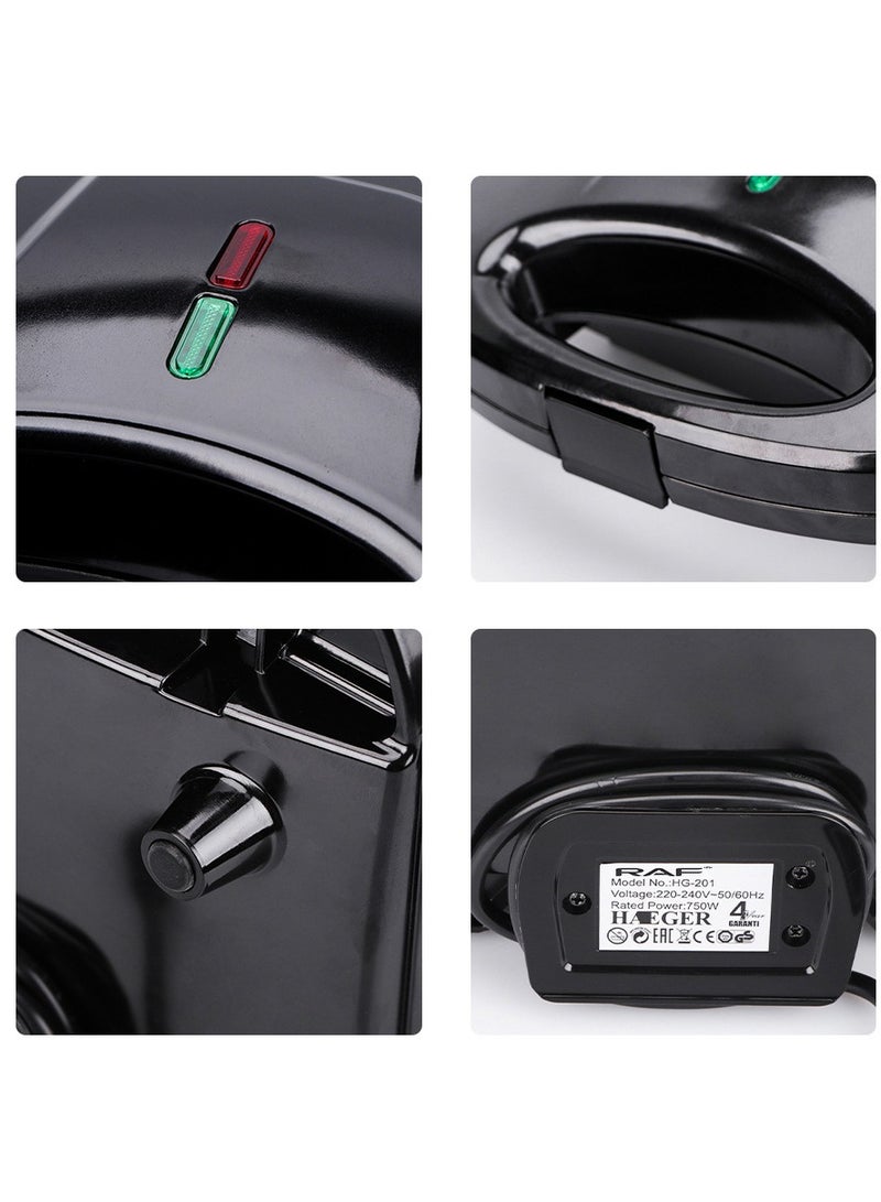 آر إيه أف ماكينة ساندويتش تسخين منزلية على الوجهين ماكينة إفطار متعددة الوظائف ماكينة الخبز - Image 5