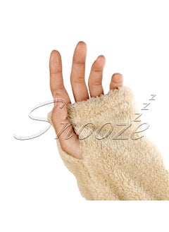 snooze Snooze Home Wear Jacket With Hodi, Beige  - Image 3