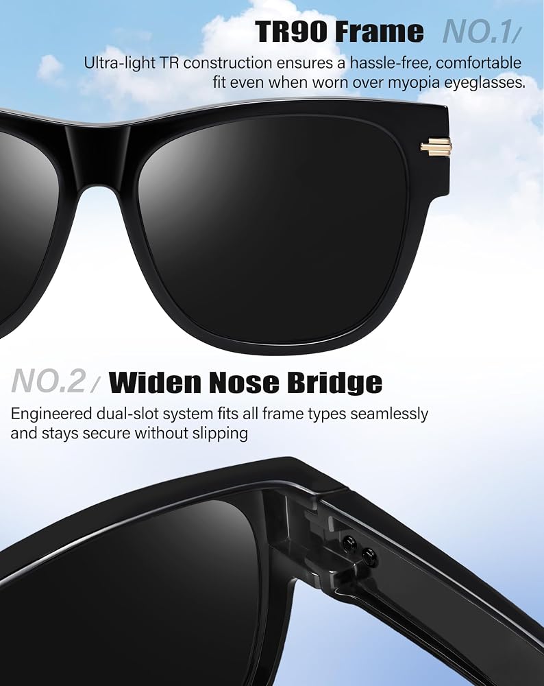 Joopin Polarized Sunglasses Men Women Fit Over Sun Glasses UV400 Shades - Image 5