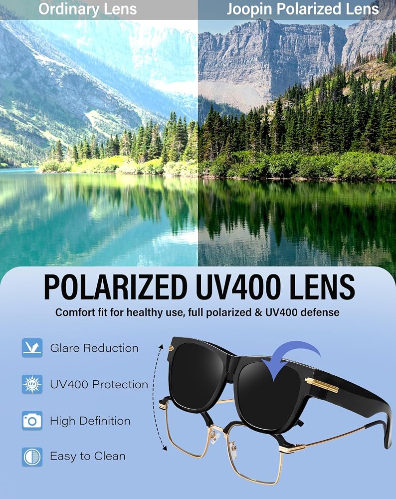 Joopin Polarized Sunglasses Men Women Fit Over Sun Glasses UV400 Shades - Image 3