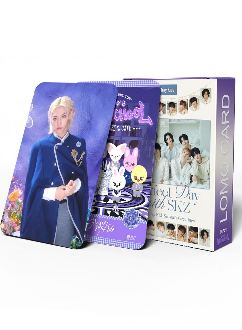 NIBEMINENT 55 Pcs Kpop Stray Kids Perfect Day Lomo Cards Card For Fans Collection Gifts - Image 1