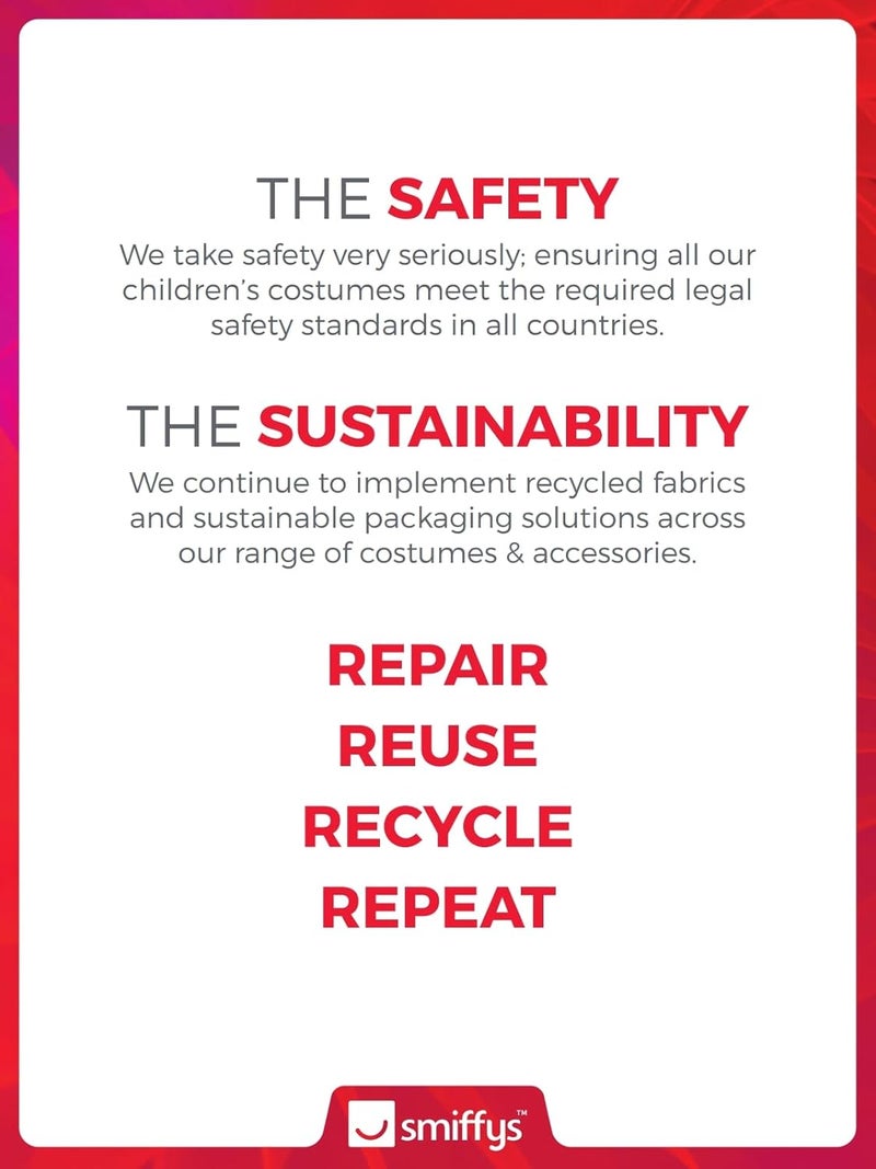 Smiffys زي حفلة الفتيات من سميفيس للنساء بحجم 68 من الستينيات باللونين الأسود والأبيض - Image 5