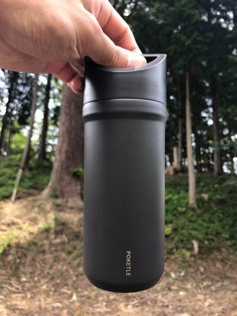 IPPINKA Poketle Personal Insulated Bottle  380Ml  Stainless Steel Tumbler  Lightweight  Good For Hot And Cold Drinks  Charcoal Gray - Image 5