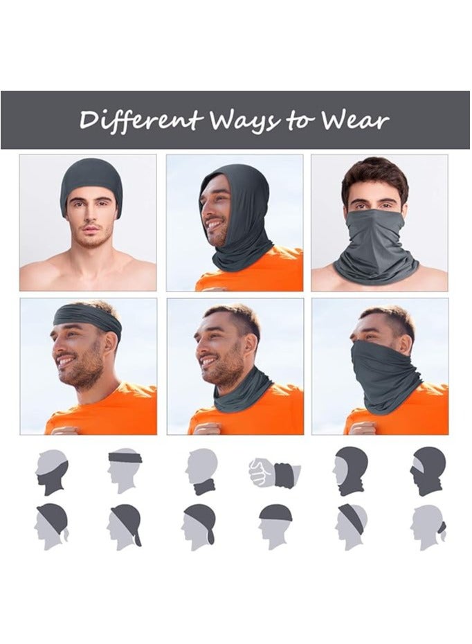 6 قطع قناع وجه مضاد للأشعة فوق البنفسجية للشمس قابل للتنفس في الهواء الطلق لركوب الدراجات مجموعة وشاح للرقبة (لون كلاسيكي) - Image 2