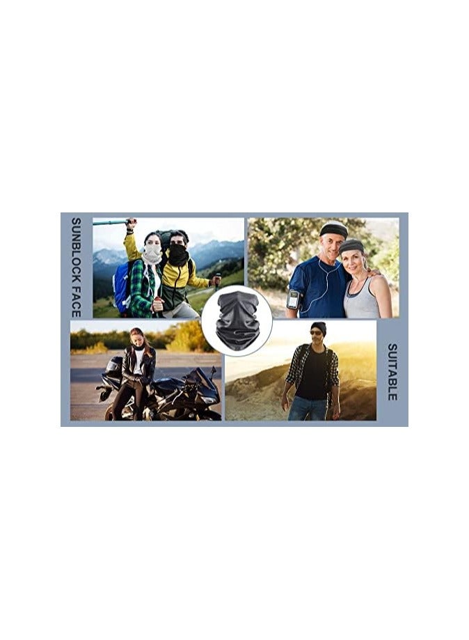 6 قطع قناع وجه مضاد للأشعة فوق البنفسجية للشمس قابل للتنفس في الهواء الطلق لركوب الدراجات مجموعة وشاح للرقبة (لون كلاسيكي) - Image 4