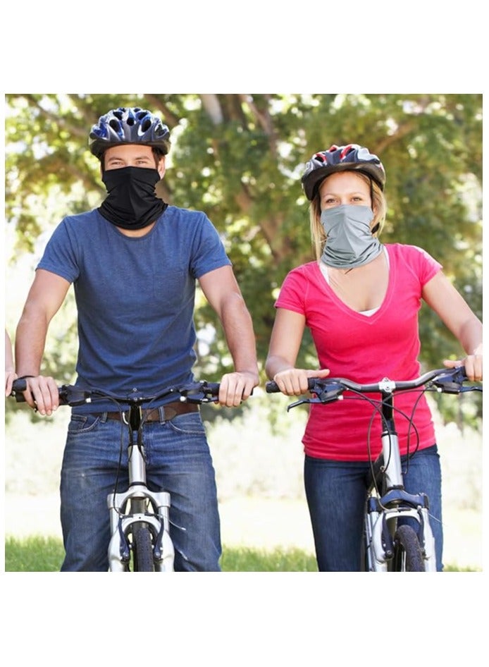 6 قطع قناع وجه مضاد للأشعة فوق البنفسجية للشمس قابل للتنفس في الهواء الطلق لركوب الدراجات مجموعة وشاح للرقبة (لون كلاسيكي) - Image 5