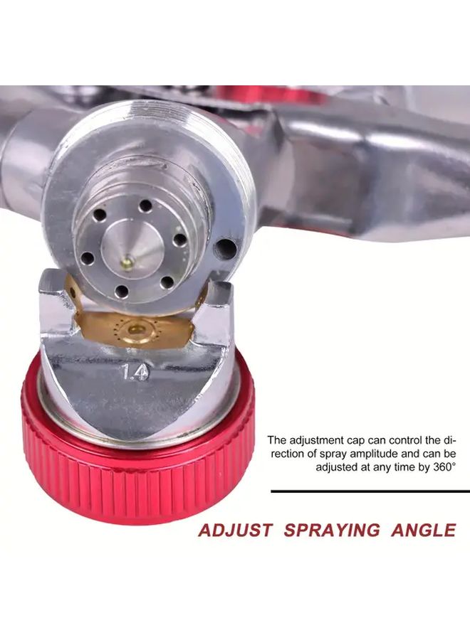 High Quality Professional HVLP Spray Gun Gravity Feed Airbrush Kit 2.0mm Nozzle 20.29oz For Car Furniture Painting - Image 5