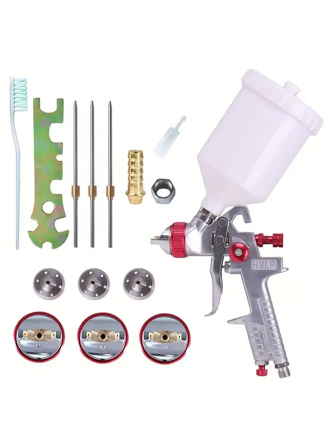 High Quality Professional HVLP Spray Gun Gravity Feed Airbrush Kit 2.0mm Nozzle 20.29oz For Car Furniture Painting - Image 1