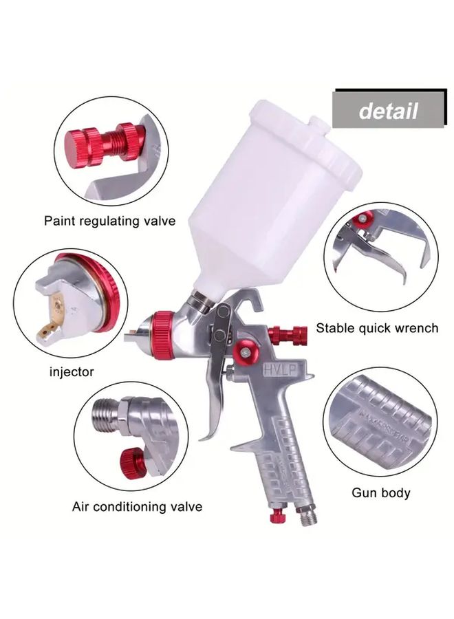 High Quality Professional HVLP Spray Gun Gravity Feed Airbrush Kit 2.0mm Nozzle 20.29oz For Car Furniture Painting - Image 4