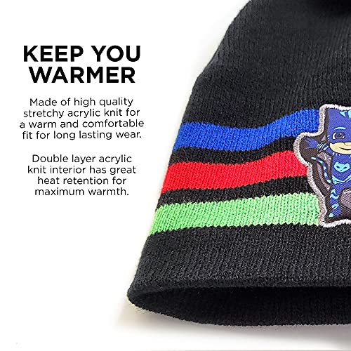 PJMASKS PJ Masks Boys Toddler Winter Hat, Scarf & Mittens Set For Ages 2-4, Black/Blue - Image 4