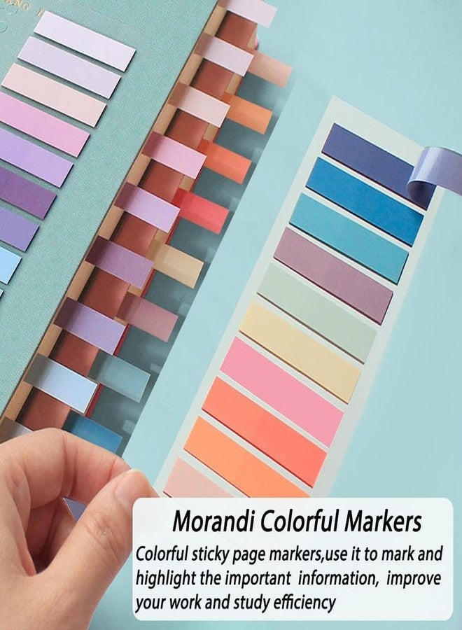 إمبرينت علامات تبويب لاصقة ملونة عتيقة من إمبرينت موراندي، علامات فهرسة، علامات صفحات قابلة للكتابة للكتب والملفات والدفاتر | 1600 قطعة - Image 3