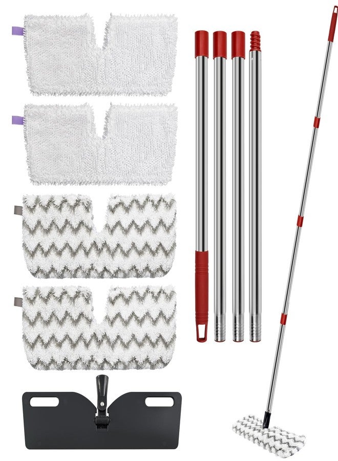 GFRED Microfiber Flat Mop with Stainless Steel Handle for Ocedar ProMist MAX Dust Mop,Dual-Action Washable Flip Steam Mop to Floor Clean Heavy and Soft Pads Sets - Image 1