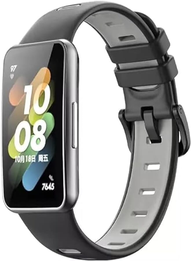 Next Next store Dual Color Breathable Silicone Replacement Strap Compatible with Huawei Band 7