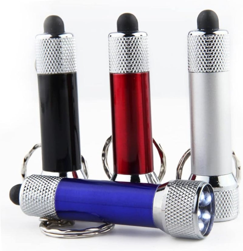 Aluminum Alloy Mini Keychain Flashlight for Hiking Camping Emergency Lighting Random Color - Image 1