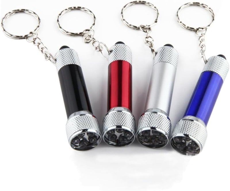 Aluminum Alloy Mini Keychain Flashlight for Hiking Camping Emergency Lighting Random Color - Image 4