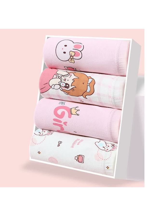 Fentengcare Girls' Underwear [class A Baby Cotton] 4-pack 7a Antibacterial Combed Cotton Skin-friendly Children's Boxer Briefs - Image 3