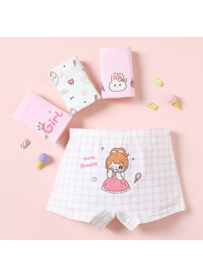 Fentengcare Girls' Underwear [class A Baby Cotton] 4-pack 7a Antibacterial Combed Cotton Skin-friendly Children's Boxer Briefs - Image 2