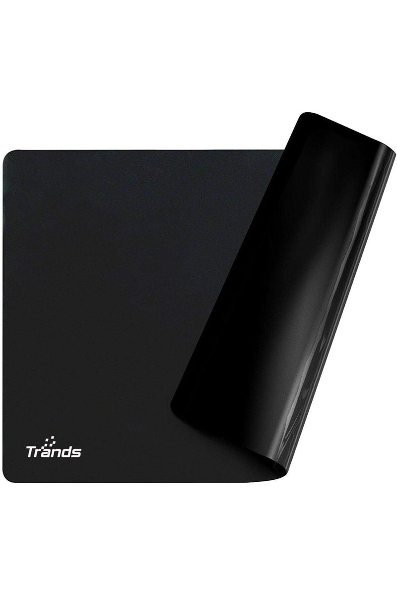 Trands Portable Silicon Slim Mousepad for PC and Laptop, Black - Image 1