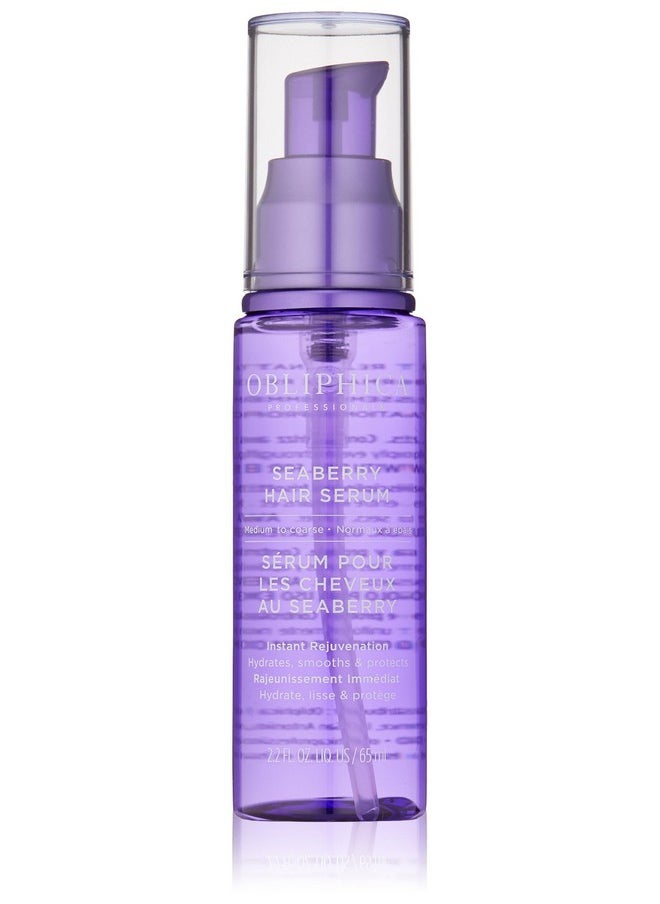 Obliphica Professional Obliphica Seaberry Leave in Hair Serum for Medium & Course Hair - Vitamins and Omegas for Frizz Free & Nourished Hair - Hair Serum for Dry Hair and Growth - 2.2 Fl Oz  - Image 1