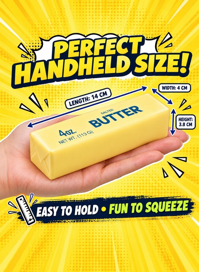 TOY GARDEN 1PCS Butter Squeeze Toy, Soft Butter Squishy Fidget Toy, Sensory Toys for Kids, Squeezable Stress Relief Squishy, Screen-Free Kids Toys for Boys & Girls, Gift - Image 4