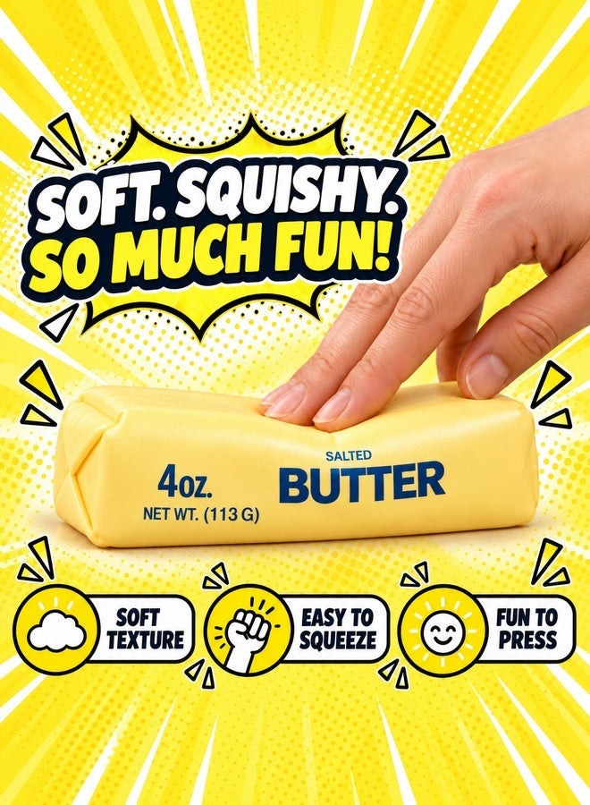 TOY GARDEN 1PCS Butter Squeeze Toy, Soft Butter Squishy Fidget Toy, Sensory Toys for Kids, Squeezable Stress Relief Squishy, Screen-Free Kids Toys for Boys & Girls, Gift - Image 5