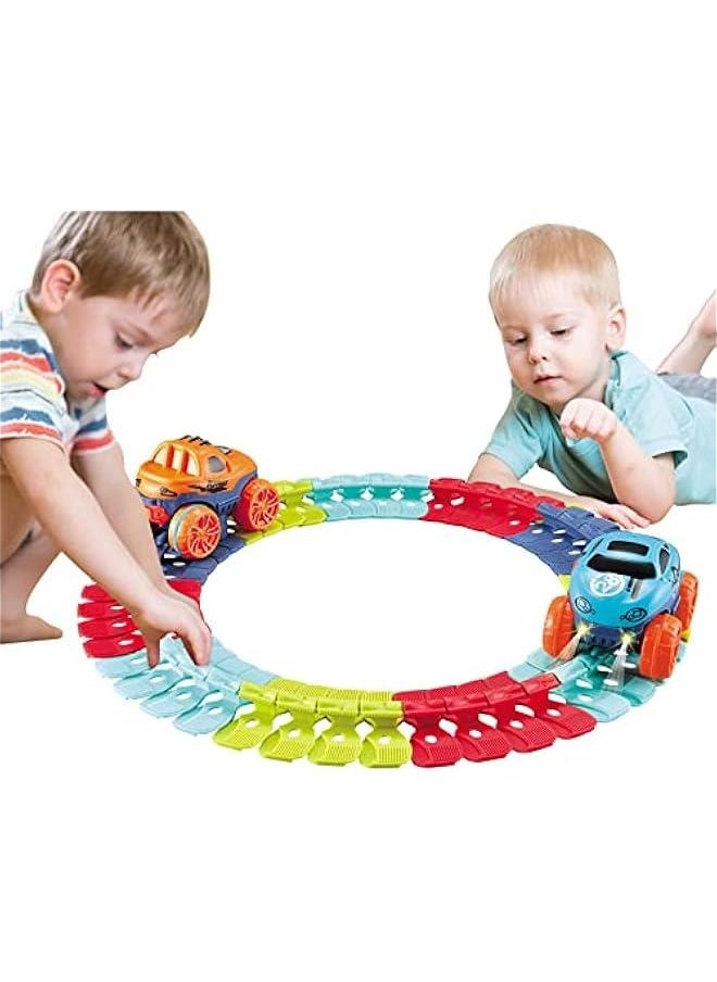 HOOKOR 92 pcs Car Track Set Race Track Toys for Boys Kids  Birthday Gifts for Boys Kids Toy Birthday Gifts, Flexible Changeable Magic Race Car Track Toys for 3 4 5 6 7 8 9 10 12+Year Old Boys Girls  - Image 2
