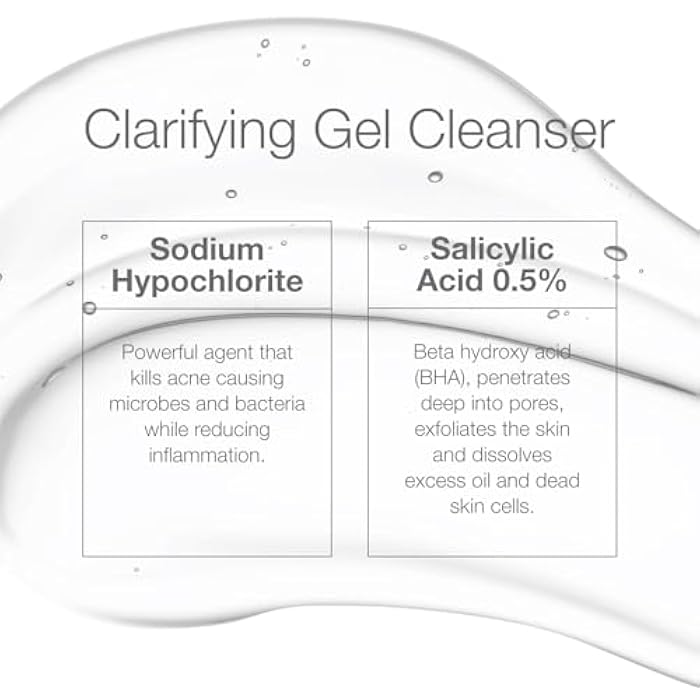 CLn® Acne Cleanser-Facial Cleanser with 0.5% Salicylic Acid to Eliminate Blackheads & Breakouts, Oil-Free & Fragrance-Free, 3.4 fl. oz. - Image 4