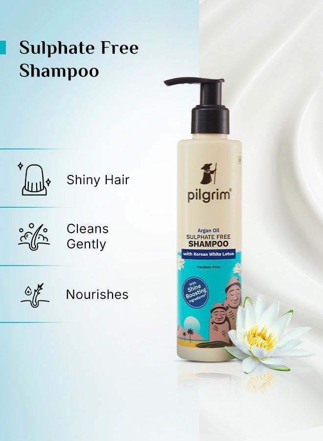 PILGRIM Mild Sulphate Free Shampoo (Argan Oil) For Dry Frizzy Hair, Men and Women, No Sulphate No Paraben, 200ml - Image 2