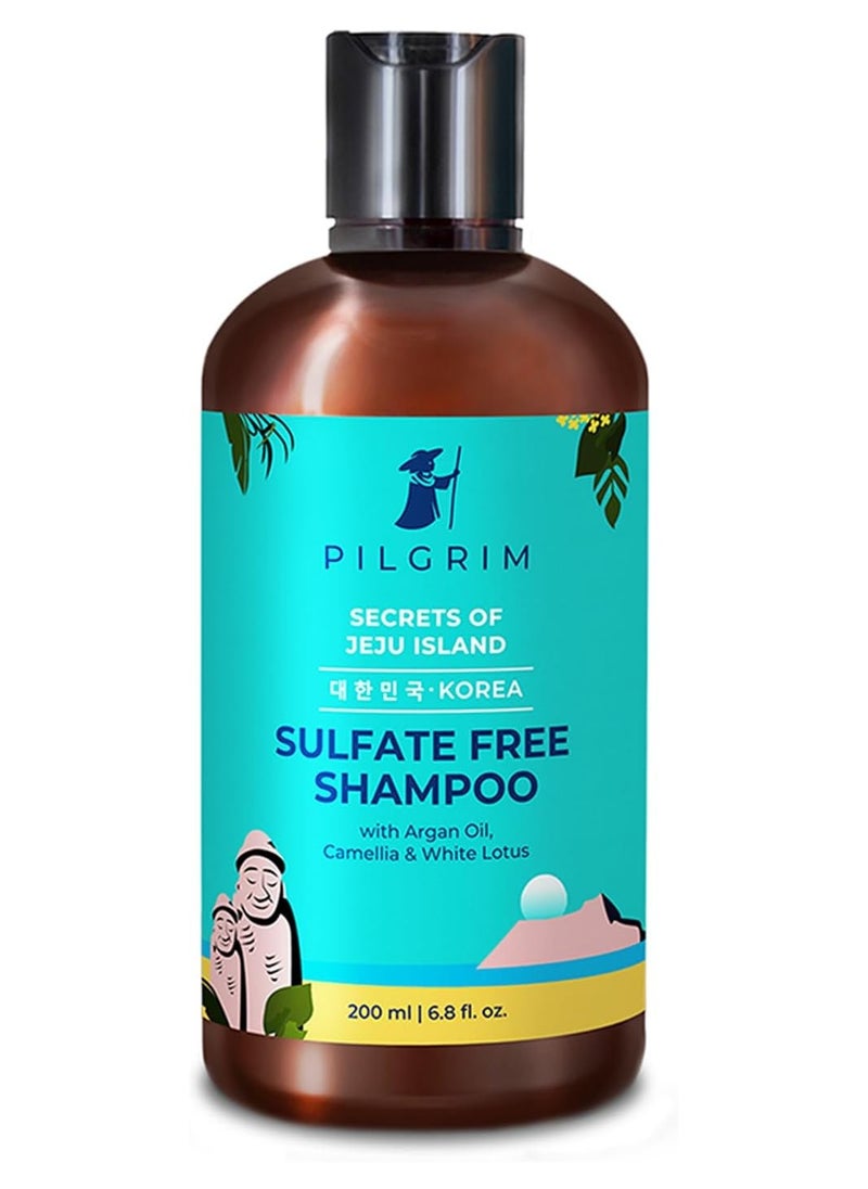 PILGRIM - Mild Sulphate Free Shampoo (Argan Oil) For Dry Frizzy Hair, Men and Women, No Sulphate No Paraben, 200ml - Image 1