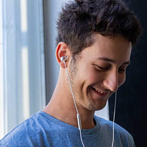 LUDOS Clamor Wired Earbuds in-Ear Headphones, 5 Years Warranty, Earphones with Microphone, Noise Isolating Ear Buds, Memory Foam for iPhone, Samsung, School Students, Kids, Women, Small Ears - White - Image 5