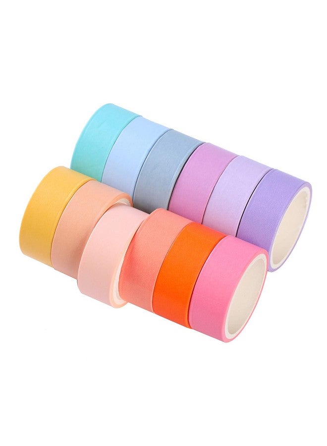 LEOTER 30 Rolls Washi Masking Tape Set 15Mm Wide Colorful Rainbow Decorative Writable Craft Tape For Diy Scrapbook Designs - Image 5