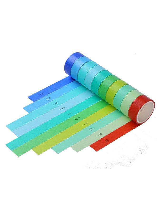 LEOTER 30 Rolls Washi Masking Tape Set 15Mm Wide Colorful Rainbow Decorative Writable Craft Tape For Diy Scrapbook Designs - Image 3