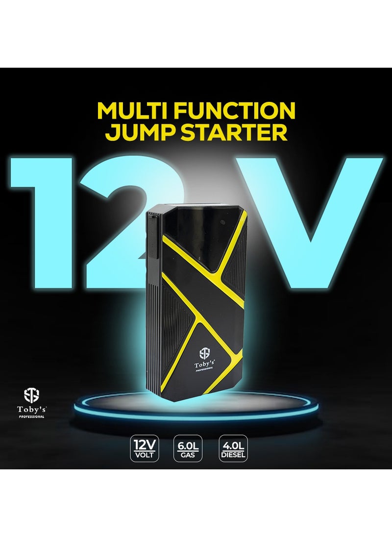Toby's Toby's New X12 Multifunction Portable Car Jump Starter Power Bank 12000mah (44.4Wh)12v Emergency Charger  - Image 5