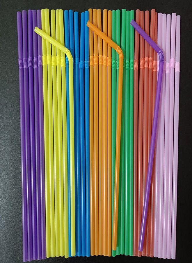 Food grade 200 pieces new color 5X210 curved tube juice milk tea disposable plastic straws（light Blue） - Image 5