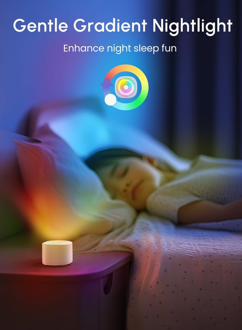 Zarra Traders Smart White Noise Machine for Baby ,Newborn Portable Sleeping Soother with Colorful Night Light,Auto Timer & Memory Function,Sound Machine for Kids Travel & Adults yoga  - Image 5