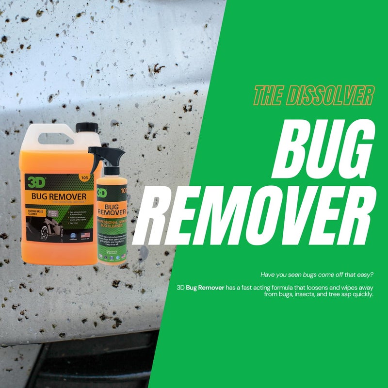 3D Bug Remover - All Purpose Exterior Cleaner & Degreaser to Wipe Away Bugs on Plastic, Rubber, Metal, Chrome, Aluminum, Windows & Mirrors, Suitable for use on Car Paint, Wax & Clear Coat (Gallon) - Image 2