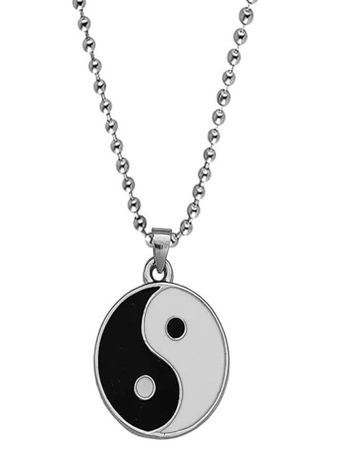Ervio Yin Yang Pendant for Men & Women | Taoism Tai Chi Feng Shui Symbol Locket with Chain | Unisex Fashion Necklace for Good Luck, Energy & Prosperity - Image 1