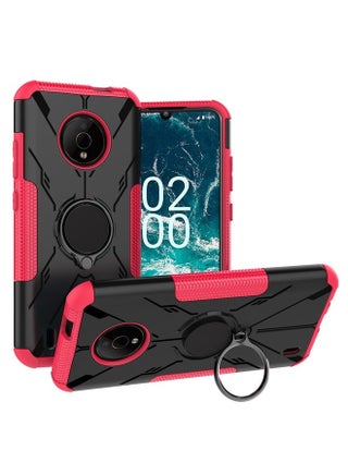 Case Cover For Nokia C200 Armor Bear Shockproof PC + TPU Phone Case with Ring Holder(Rose Red) - pzsku/Z1F9E1CB5BECE8B00F663Z/45/1752867230/8f7b7ad4-0aa3-4f11-95f6-8ab6ee57f41f